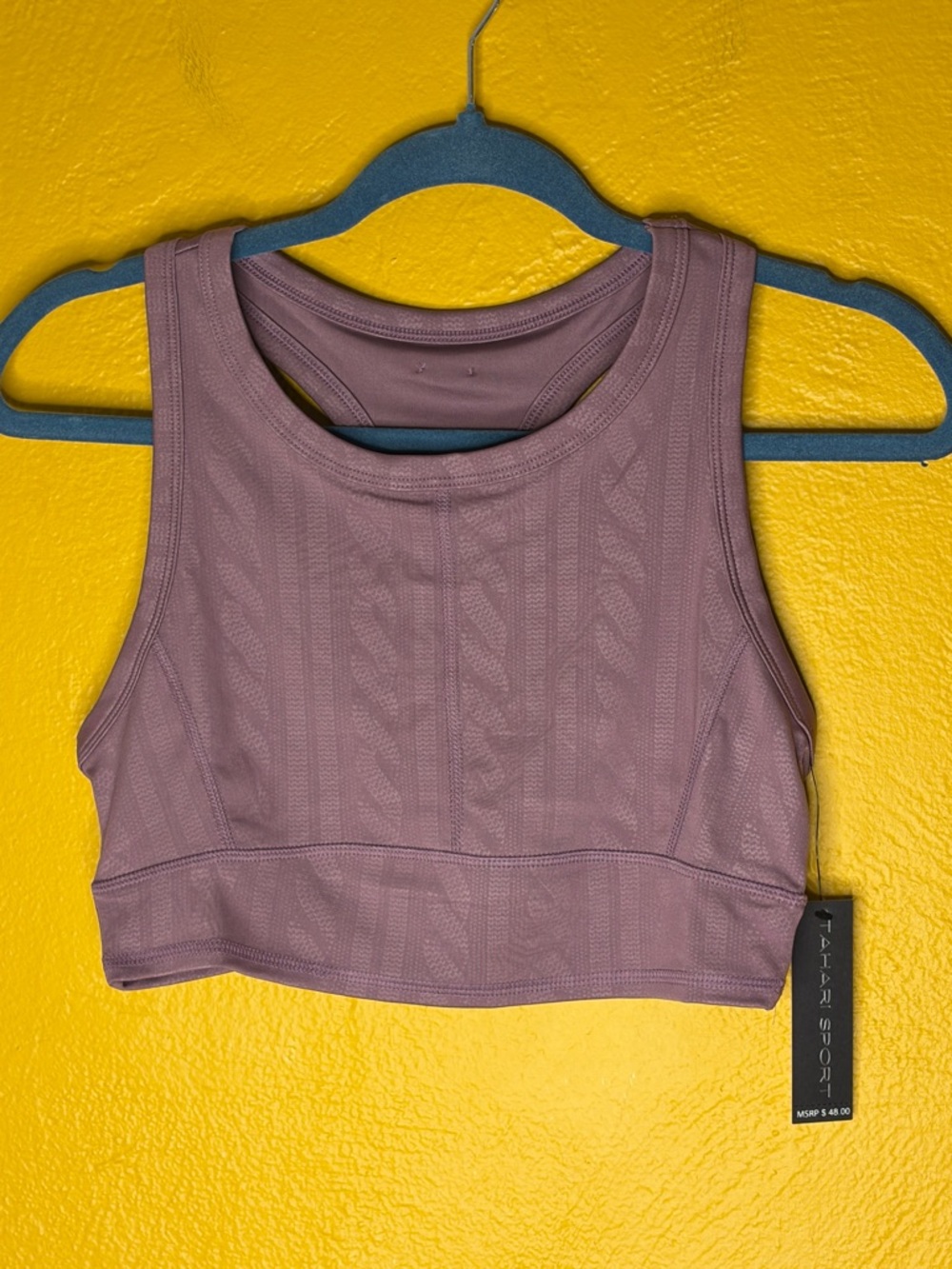 Tahari Sport Mauve/ Purple Racerback Sports Bra Women’s Multiple Sizes L&XL-NWT